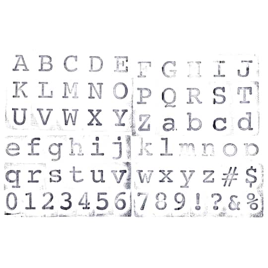 6 Pack: Block Alphabet & Numbers Wood Stamp Set by Recollections™